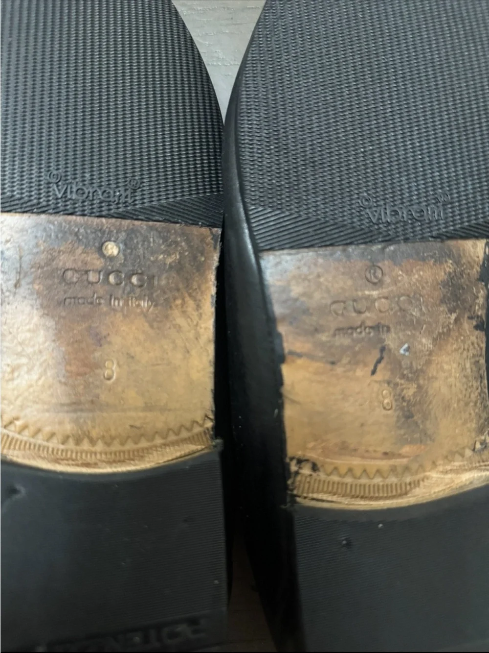 Gucci Black Leather Horsebit Slip-On Loafers